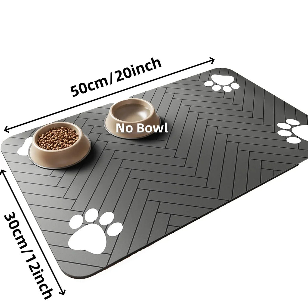 Pet Feeding Mat-Absorbent Pet Placemat for Food and Water Bowl with Waterproof Rubber Backing Quick Dry Water Mat for Dog Cat