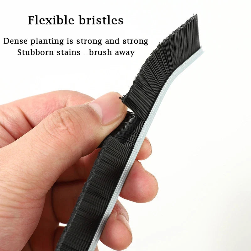 Alloy Household Gap Cleaning Brush Durable Hard Bristle Long Handle Cleaner Brush for Tile Joints Dead Angle Shower Floor Lines