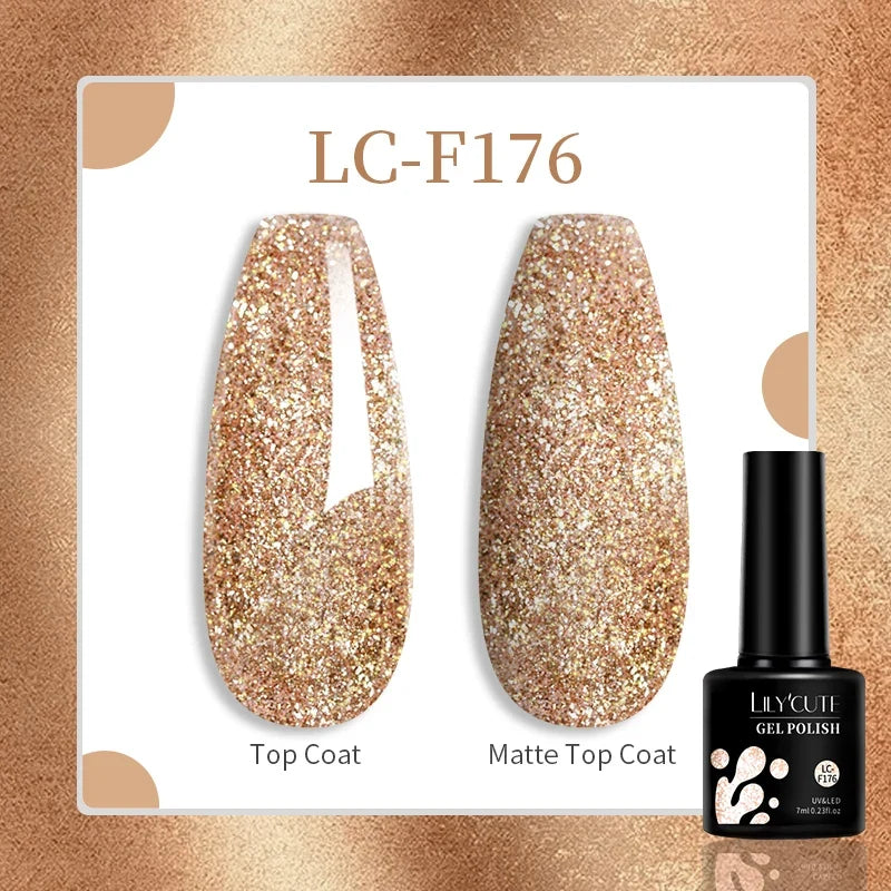LILYCUTE 7ML Nail Gel Polish Nail Supplies Varnish Semi Permanent Nail Art Manicure Soak Off LED UV Gel Nail Varnishes