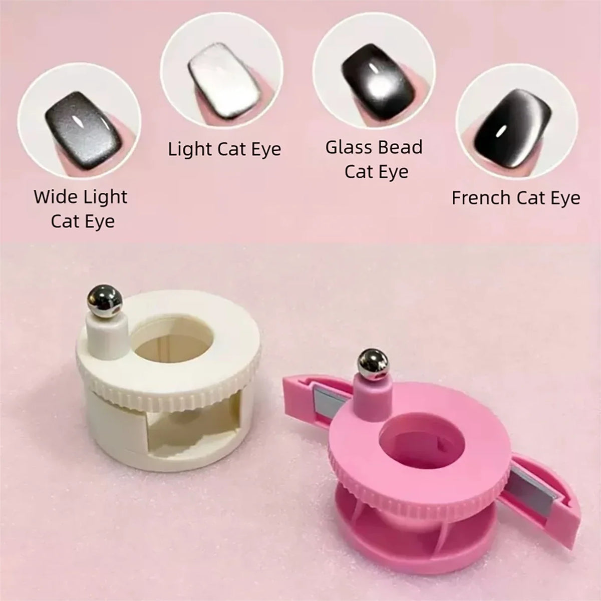 2026 New 3-in-1 Super Strong Magnet Automatic Cat Eye Magnet Tool for Wide Light & Side Light Effects Glass Bead Cat Eye Nails