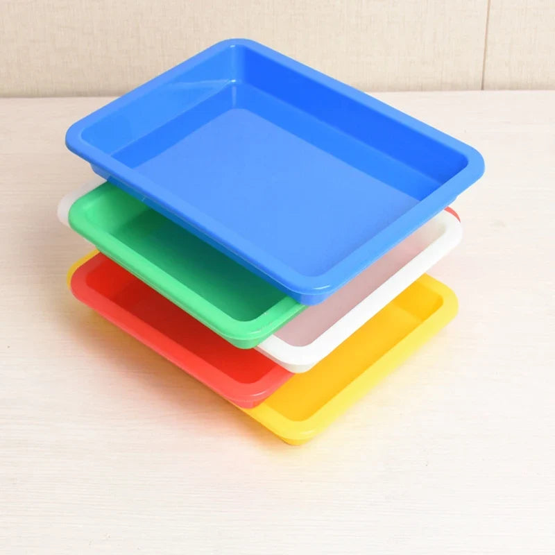 Plastic Art Trays,Multicolor Activity Tray Organizer Serving Tray For Crafts,Diy Projects,Painting,Beads,Organizing Supply