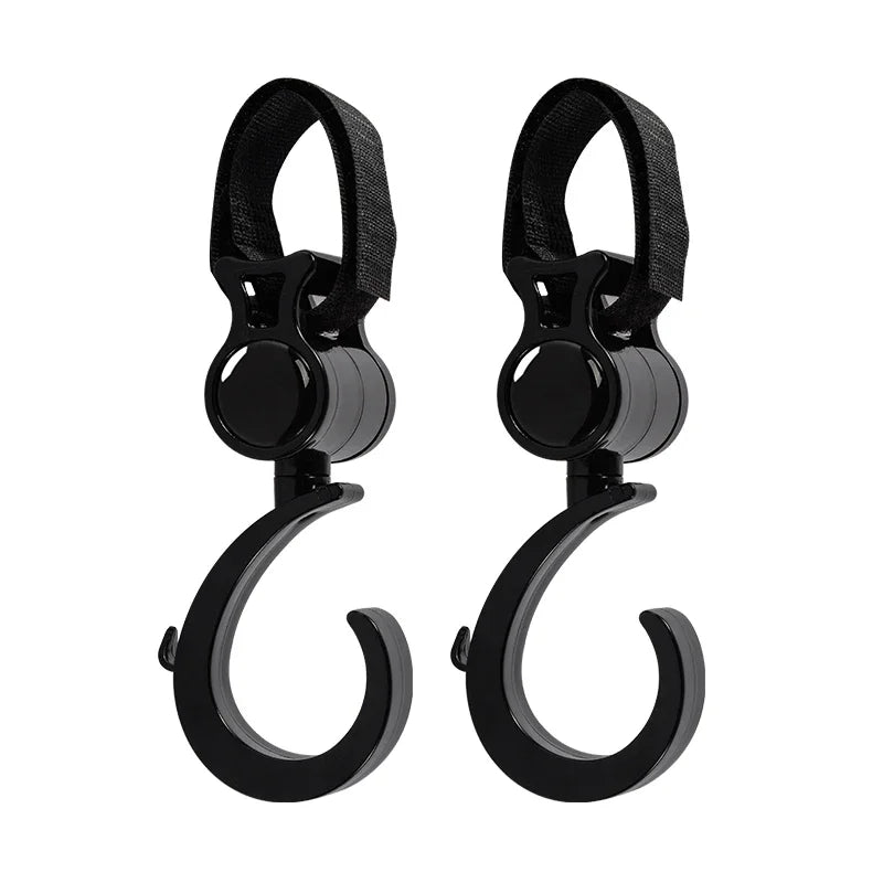 2PCS Universal Baby Stroller Pram Hooks, Multi-Purpose Shopping Prop Hanger Stroller Accessories