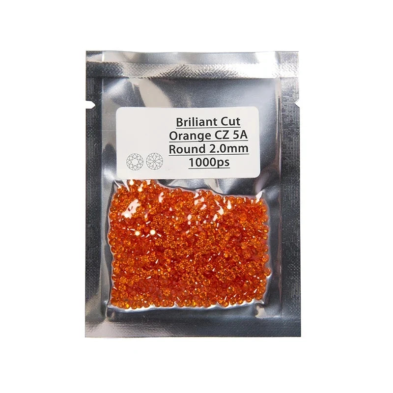 1000pcs/bag AAAAA Grade Various Color 0.8~2.75mm Zirconia Gems Beads Round Cut Cubic Zircon Stones For Jewelry Making