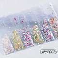 6 Grids/Bag Nail Chunky Glitter Flakes Colorful Nail Art Decals Sequins For Nail Art Slices Mxied Cosmetic Holo Glitter Tips