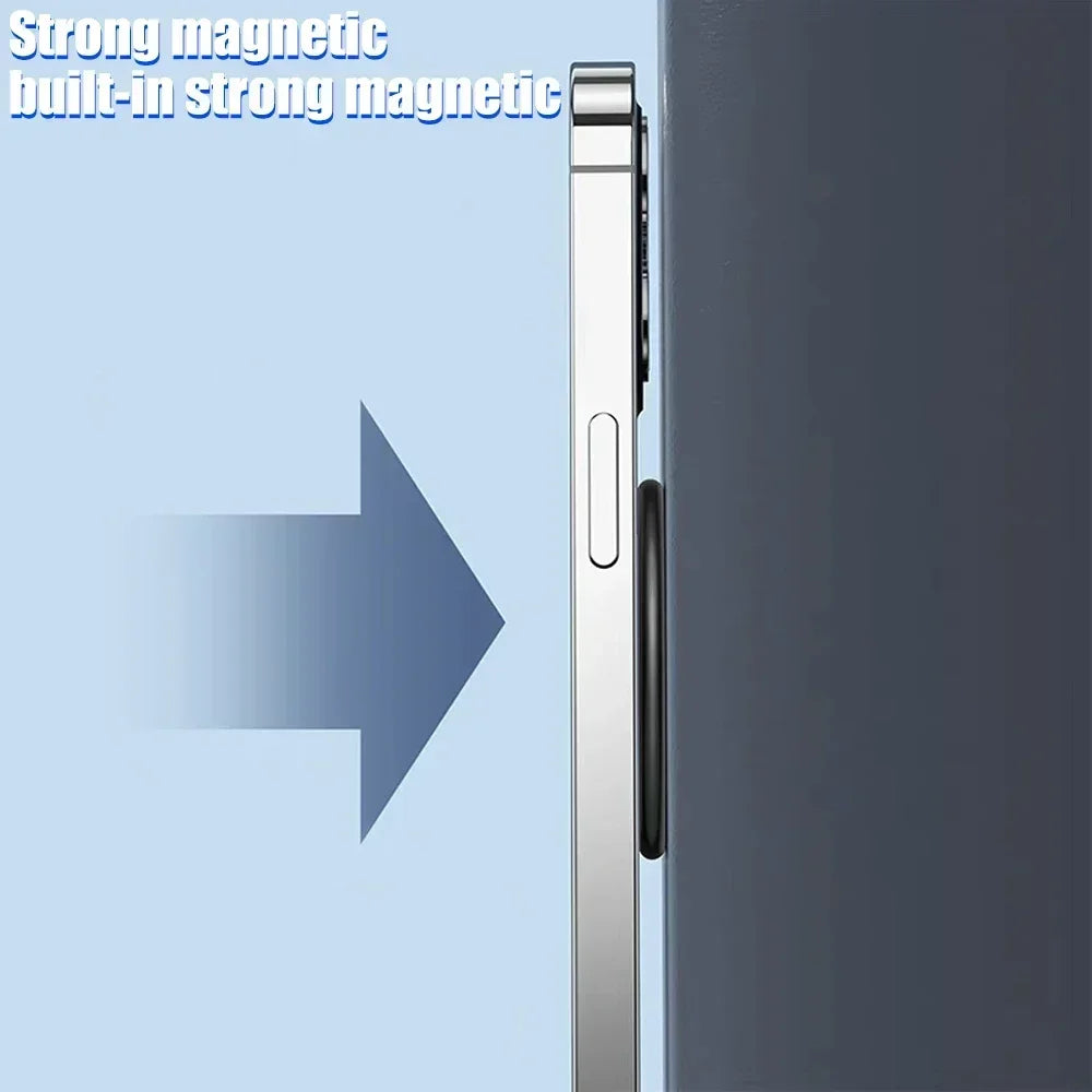 For MagSafe Magnetic Ring Holder Adhesive Strong Magnet Cellphone Wall Mount Mobile Phone Tablet Stand for IPhone 15 Pro IPad