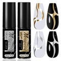 1/2/3pcs Super Bright Mirror Pull Line Graffiti Painting Stripe Gel Nail Polish 5ml Metallic Liner Gel Semi-Permanent Nail Art