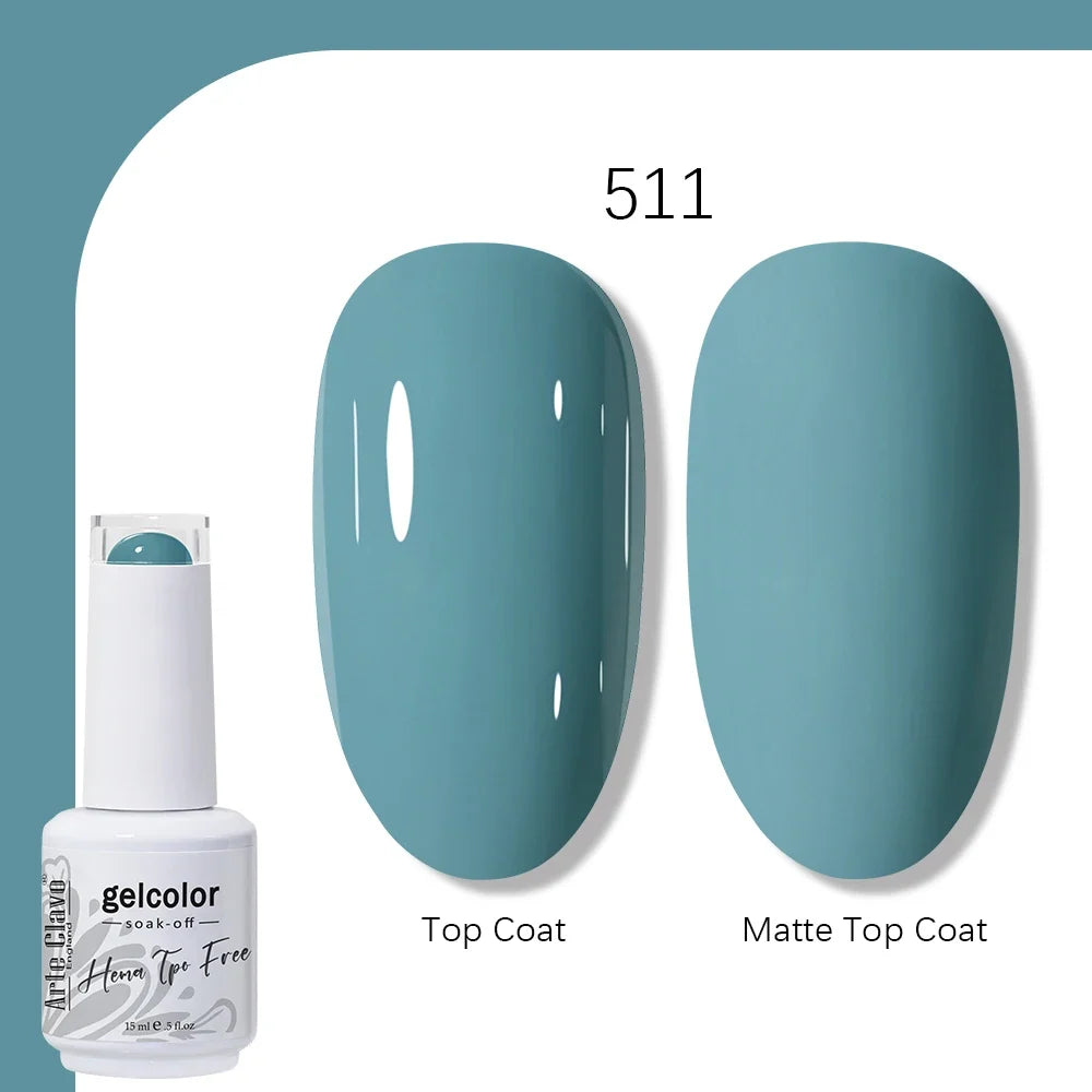 Arte Clavo HEMA TPO FREE 15ml UV LED Gel Nail Polish Soak Off Semi Permanent Daily Wear Universal Color For All Seasons Manicure