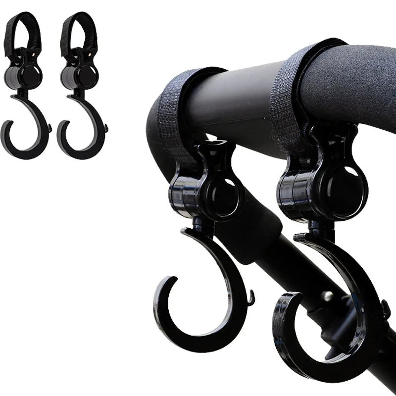 2PCS Universal Baby Stroller Pram Hooks, Multi-Purpose Shopping Prop Hanger Stroller Accessories