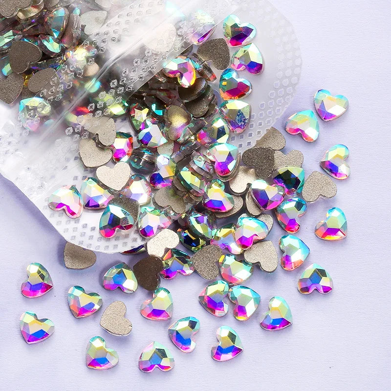 K9 Wholesale Mixcolor love diamonds flat bottomed irregular diamonds flat bottomed glass diamonds nail accessories diamonds