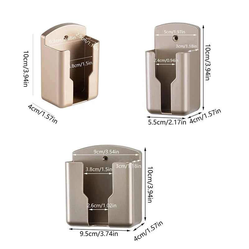 1PC Remote Control Holder Wall Mounted Storage Box Cosmetic Bathroom Rack Shelf Adhesive Storage Home Mobile Phone Plug Case