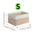 Linen Foldable Storage Basket Collapsible Sundries Storage Box with Rope Handle for Kids Toys Books Underwear Socks Organizer