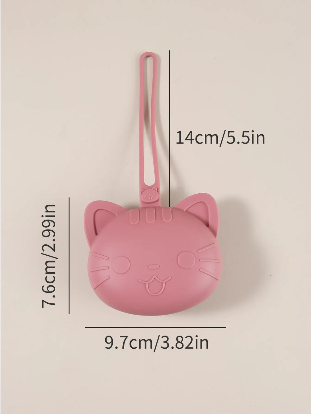 1pc Custom Name Baby Pacifier Storage Bag Food Grade Silicone Cat Shape Cute Pacifier Bag