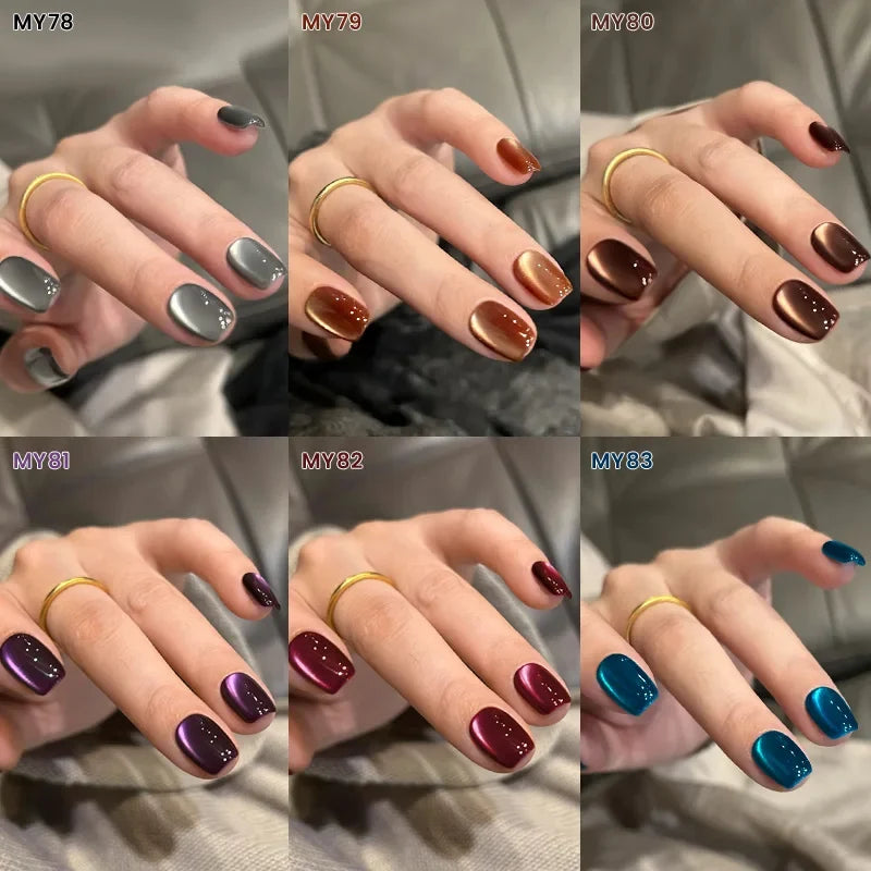 BORN PRETTY 10ml Brown Coffee Color Cat Magnetic Nail Gel Polish Fall Winter Soak Off UV LED Semi Permanent Nail Varnish 1/5PCS
