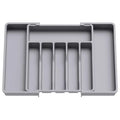 2026 Upgradation Adjustable Flatware Tableware Organizer – Plastic Multifunctional Drawer Organizer for Kitchen Counter Utensils
