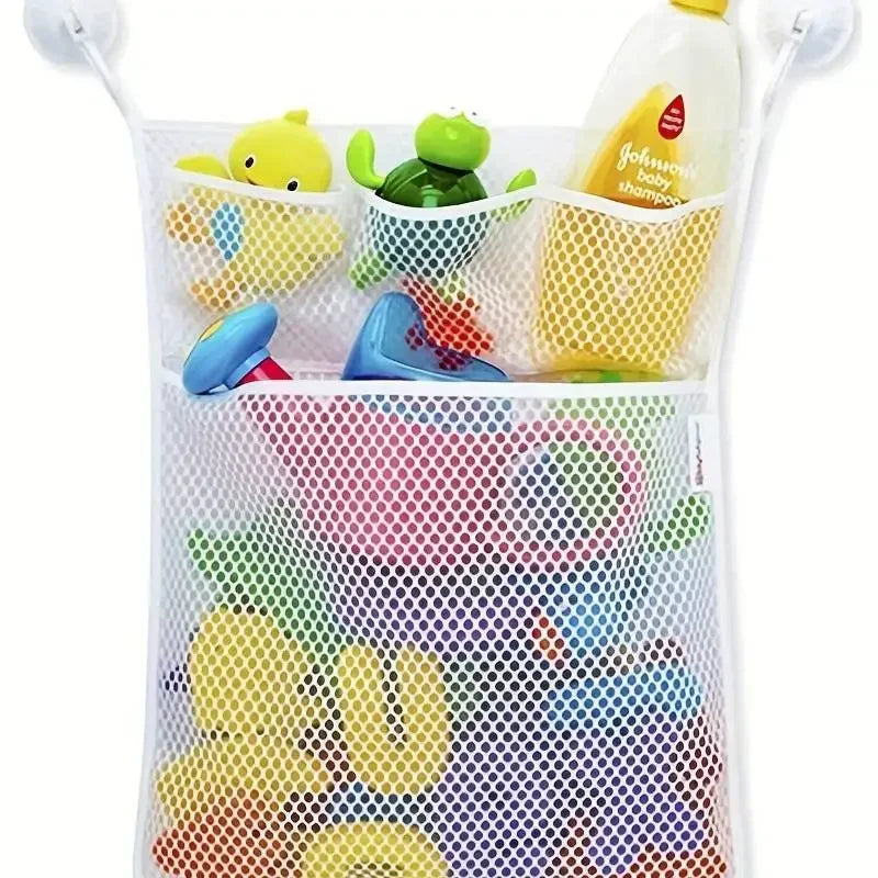 Children's Toy Storage Mesh Bag, Breathable Mesh, Dry and Hygienic, Equipped with Hanging Design, Clean and Orderly Bathroom