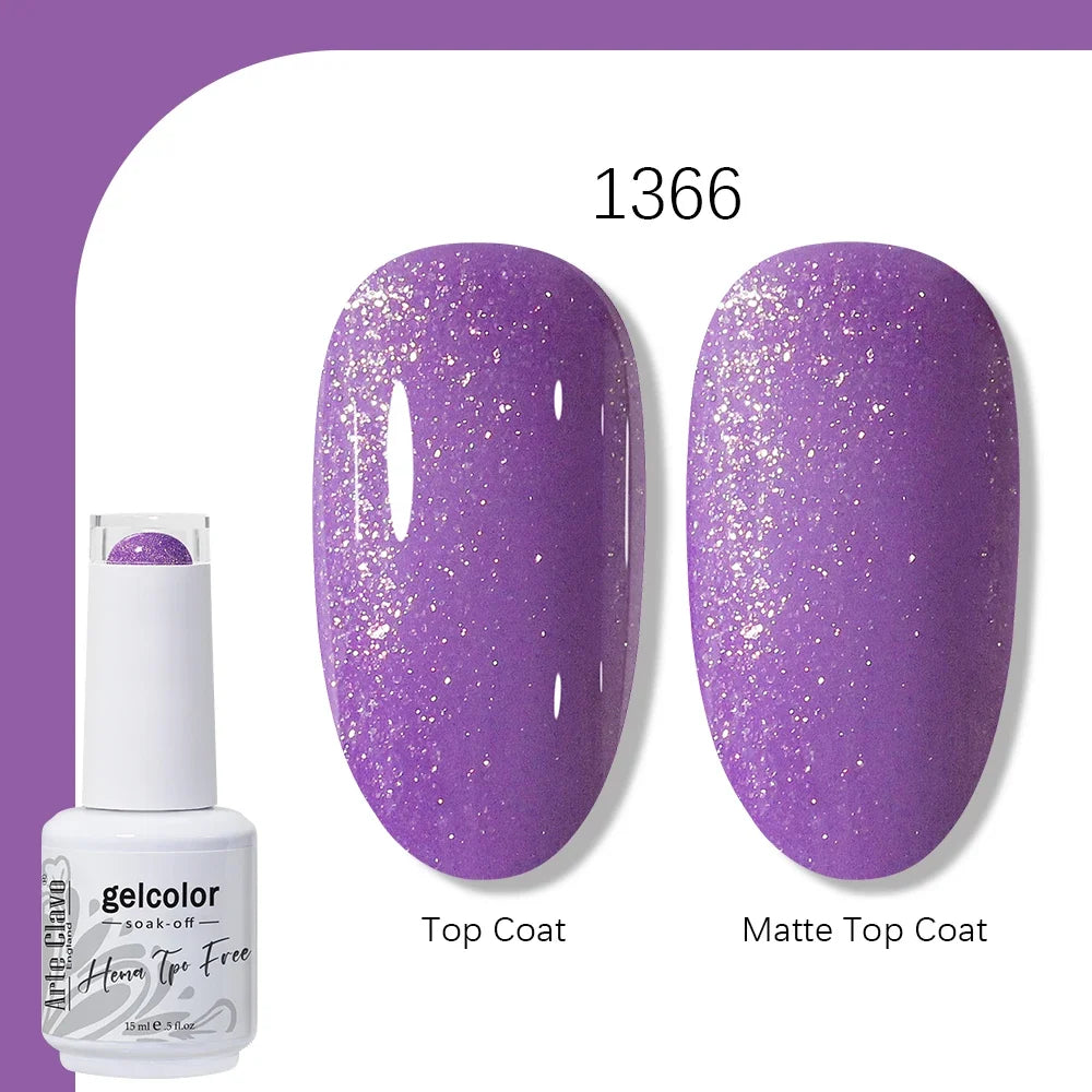 Arte Clavo HEMA TPO FREE 15ml UV LED Gel Nail Polish Soak Off Semi Permanent Daily Wear Universal Color For All Seasons Manicure