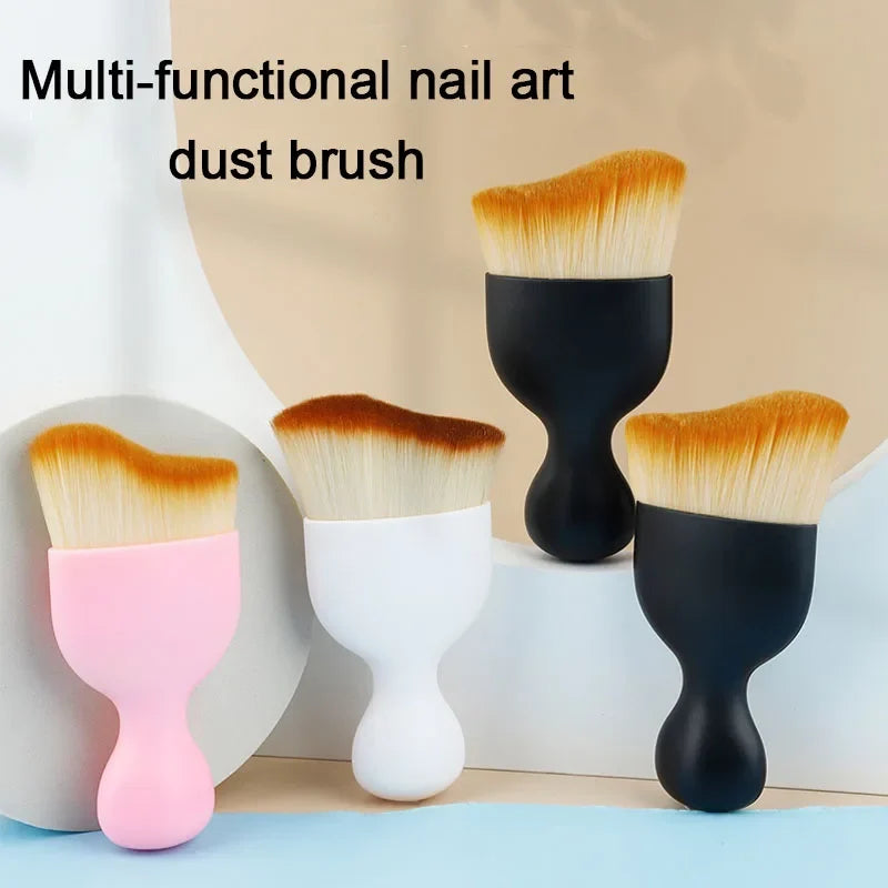 1PCS Nail Cleaning Brush Powder Nail Brush Cleaning Nails Dust Nail Brush Makeup Brushes Manicure Accessories XJS12