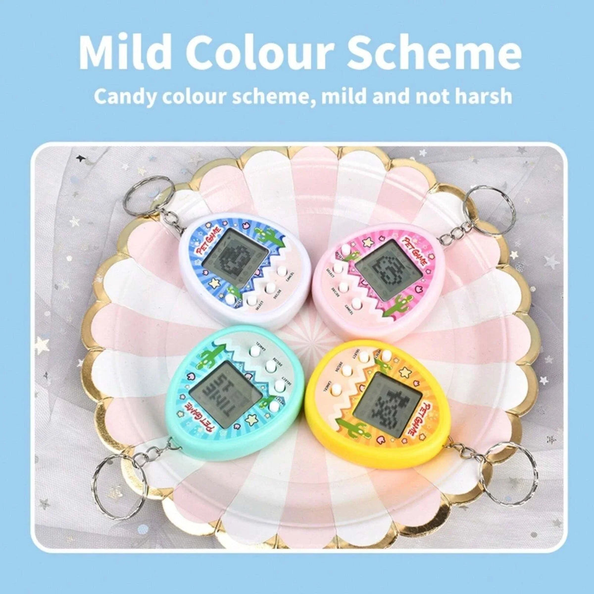 Electronic Pets Game Toys Keychain Virtual Cyber Digital Animals Toys Nostalgic Game Machine For Kids Child