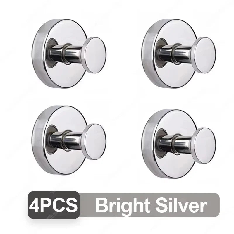Suction Cup Hook Stainless Steel Punch-free Hooks Waterproof Wall Mount Strong Adsorption Hooks Reusable Kitchen Bathroom Hook
