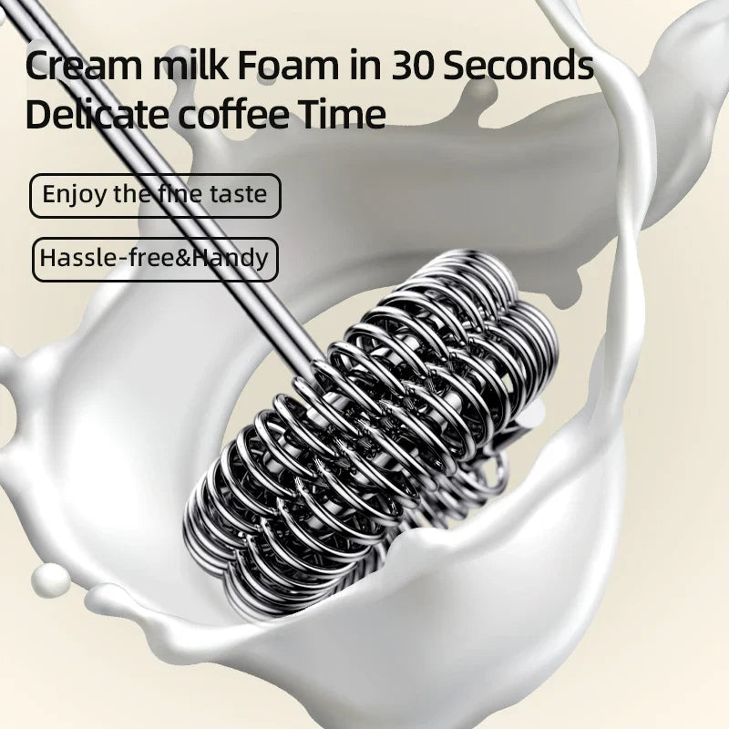 HOT  Electric Milk Frother + Egg Beater Wireless Type-C Charging 3 Speeds Mini Handheld Foam Maker Coffee Whisk Cooking Tools