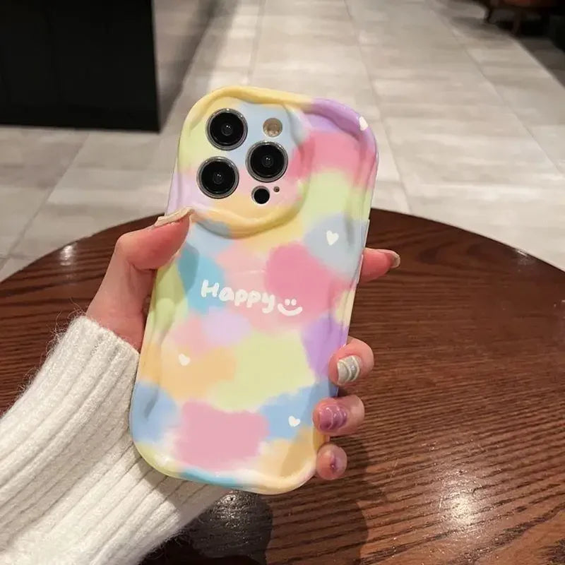 Phone Case for OPPO Realme C53 C55 C11 2021 C33 C31 C35 C21Y C25Y C20 C21 C12 C15 C25 C30 C30S C25S 5 5i 5s 6i Flower Wavy Cover