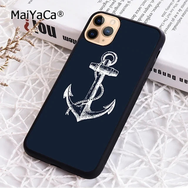 MaiYaCa blue boat anchor Printing Drawing protection Phone Case For iPhone 17 Air 16 15 plus 11 12 13 14 pro max