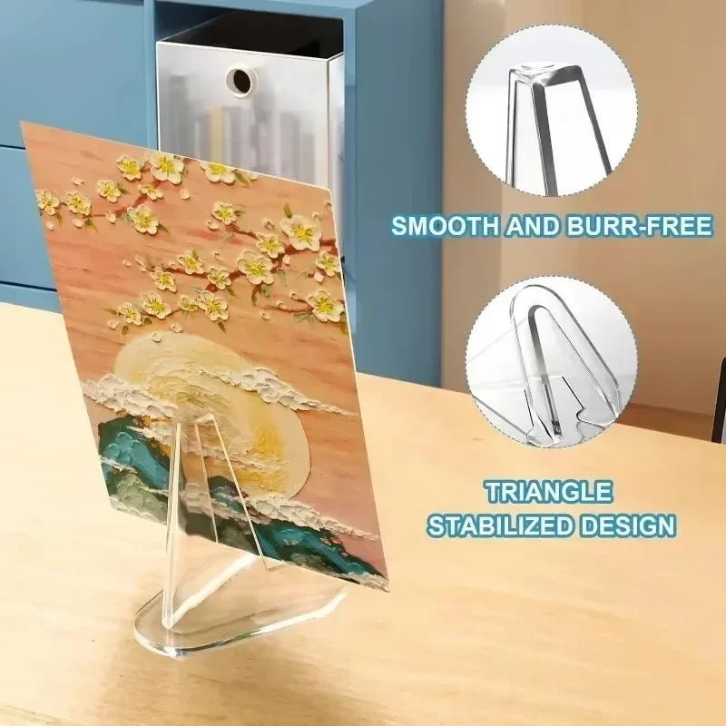 30-1PCS Acrylic Triangular Card Display Stand Mini Idol Photo Picture Holder Stands for Coin Sports Trading Cards Display Racks