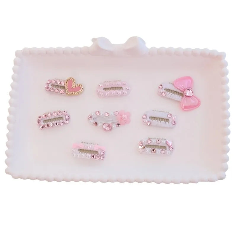 Pet Handmade BB Clip Hair Clip Long Haired Cat Bow Headband Malzis Dog Pink Heart Decoration Dog Accessories for Small Dogs