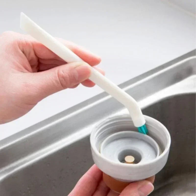 2Pcs/set Cleaning Narrow Brush Long Handle Portable Gap Baby Bottle Gap Cleaning Brush Household Kitchen Tool Small Brush