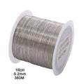 1Roll 304 Stainless Steel Wire Handmade Beading Wire, Size 0.2-0.6mm, For DIY Craft And Jewelry Making Supplies