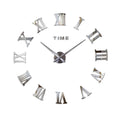 1PC 3D Roman Numerals Mirror Surface Wall Sticker Wall Clock Acrylic Sticker For Office Home Decor