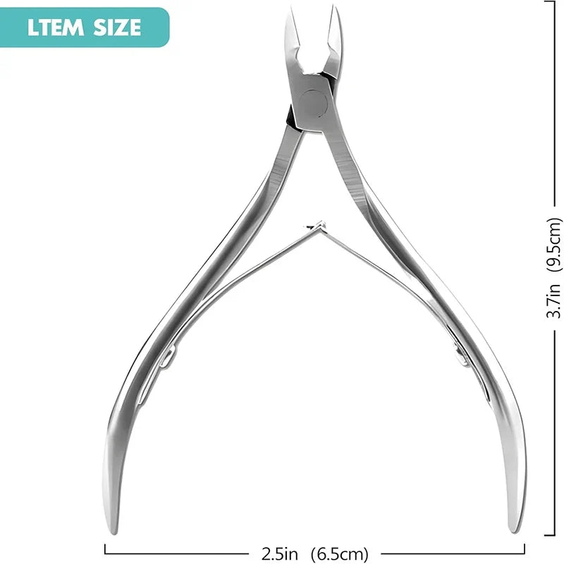 Professional Cuticle Cutter Nail Nippers Scissors Manicure Pusher Pedicure Tong Dead Skin Remover Nail Cuticle Regrowth Tool
