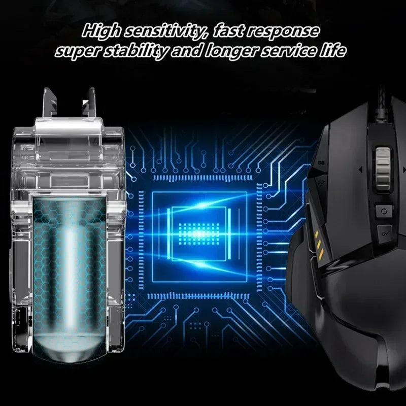 GT01 Mobile Phone Gaming Trigger Controller Gamepad Joystick Aiming Shooting L1R1 Key Button for IPhone Android PUBG Game Handle