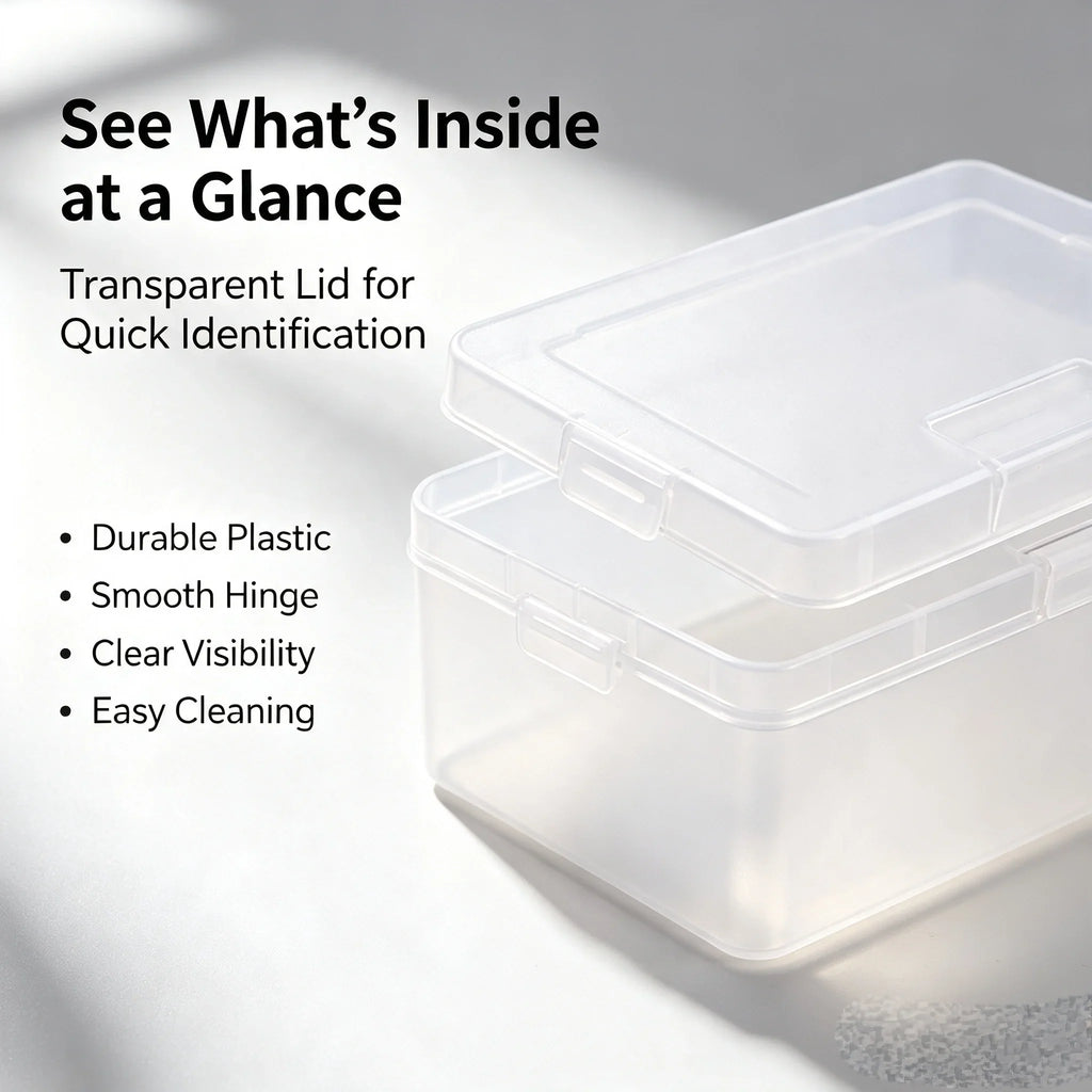 Mini Plastic Box Rectangular Box Translucent Box Jewelry Beads Container Tools Accessories Box Storage Boxes Organizers Case
