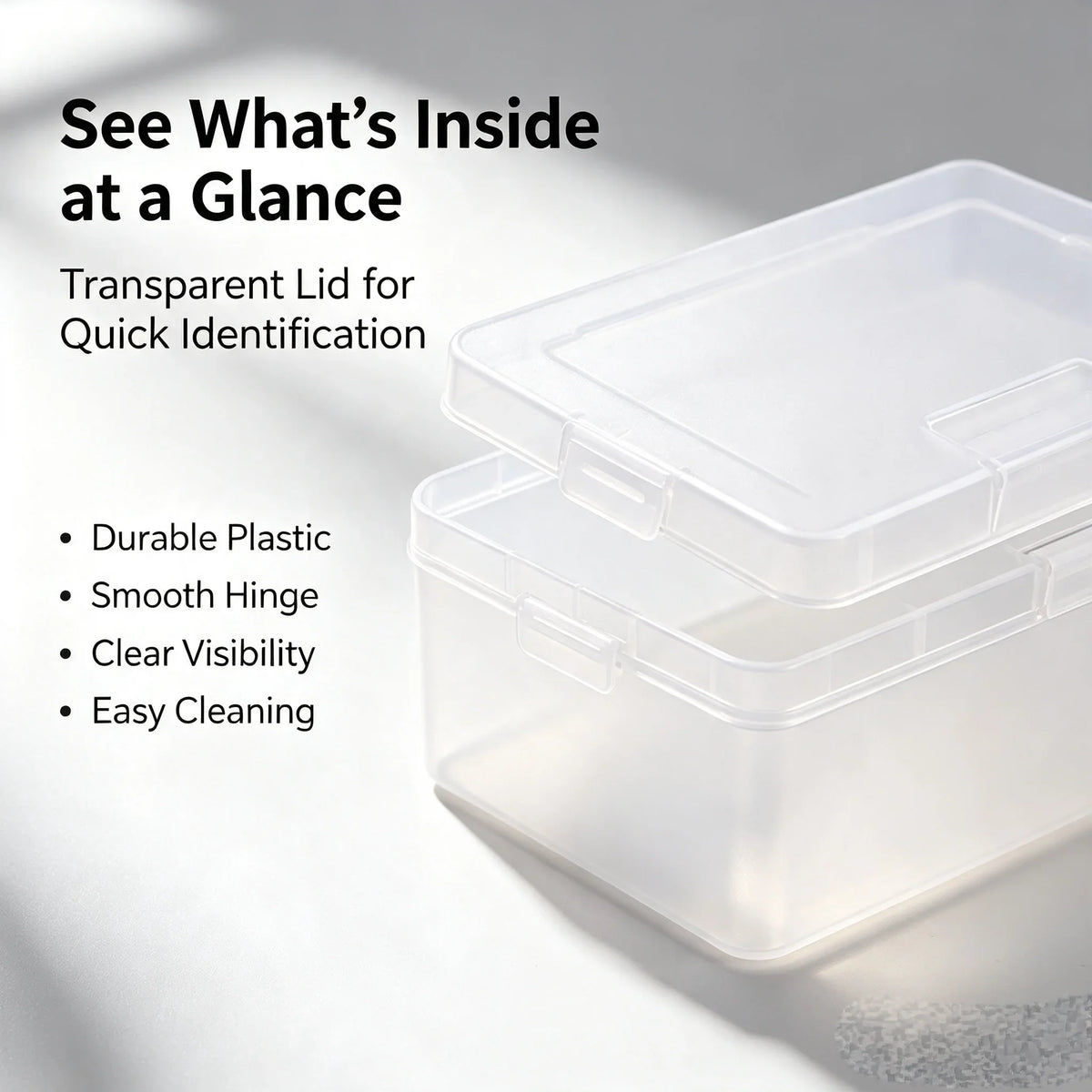Mini Plastic Box Rectangular Box Translucent Box Jewelry Beads Container Tools Accessories Box Storage Boxes Organizers Case