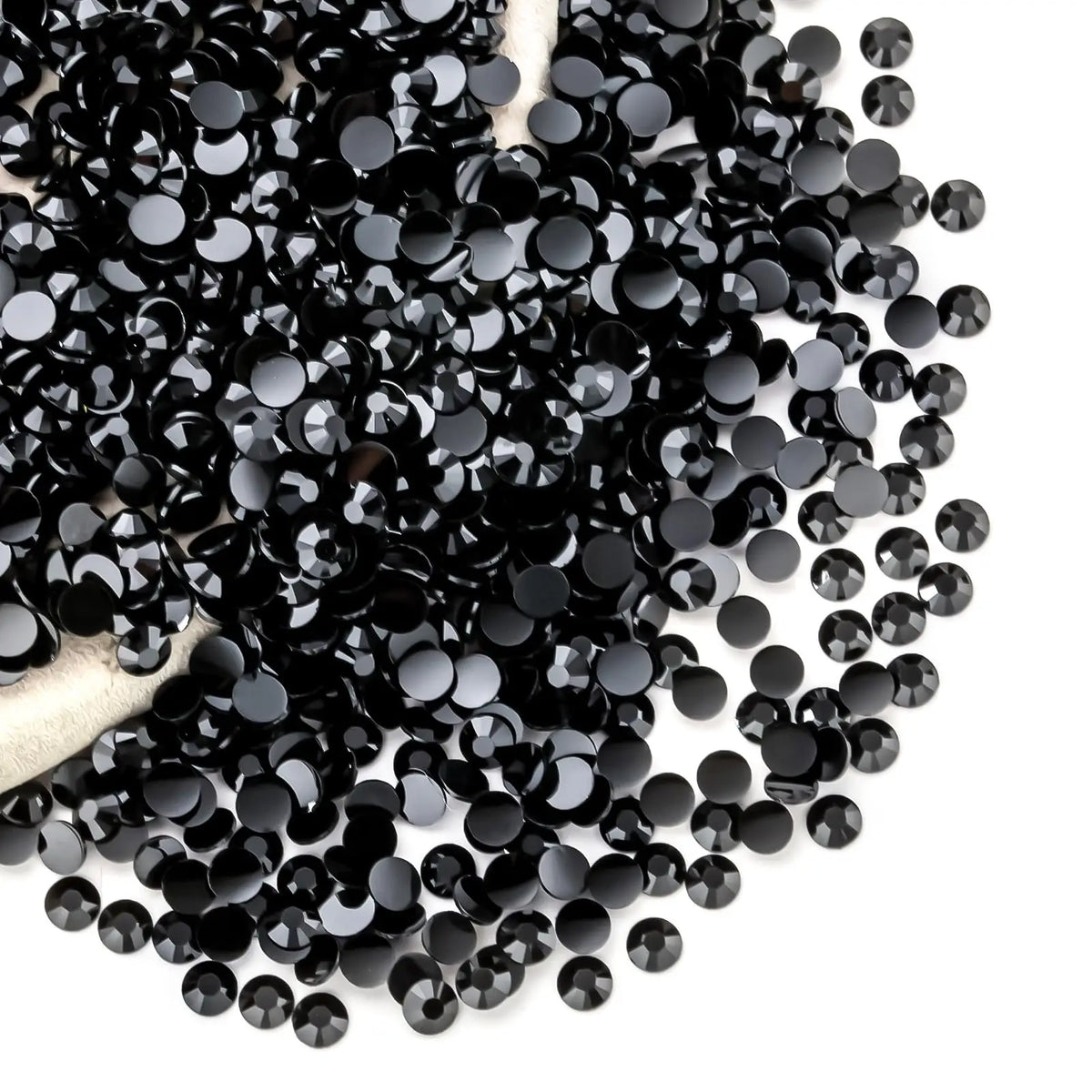 Black Flatback Resin Jelly Rhinestones 2mm 3mm 4mm 5mm 6mm Drill Faux Gems Bead for Crafts DIY Nail Art Charms Supplies