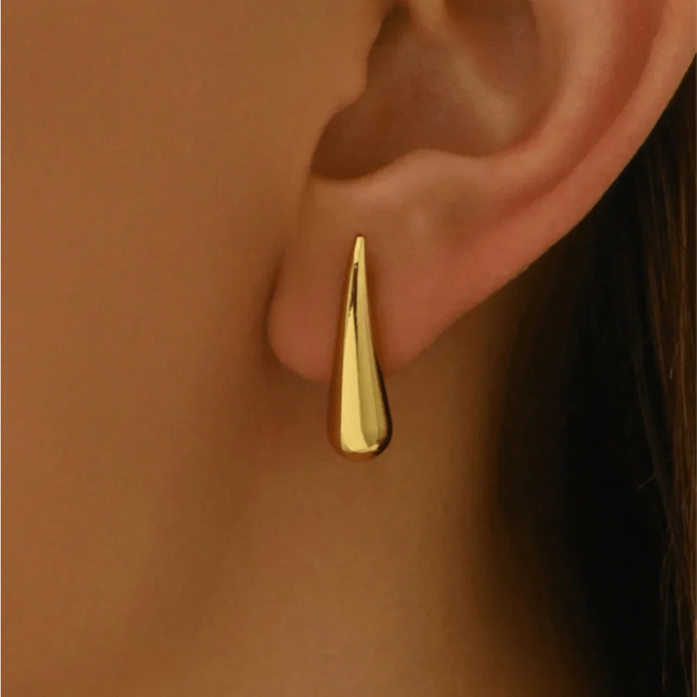 Minimalist Niche Design Water Drop Chili Earrings for Women Fashionable and Versatile Stainless Steel Earrings