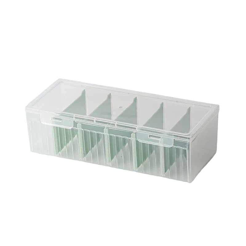 Clear Plastic Compartmentalized Organizer Box Large Capacity Game Cards Storage Box Portable With Adjustable Divider For Cards