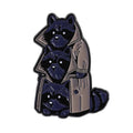 Cartoon Anime Three Raccoons Enamel Pins Black Punk Witchcraft Raccoon Brooches Backpack Lapel Badges Jewelry Gift for Friends