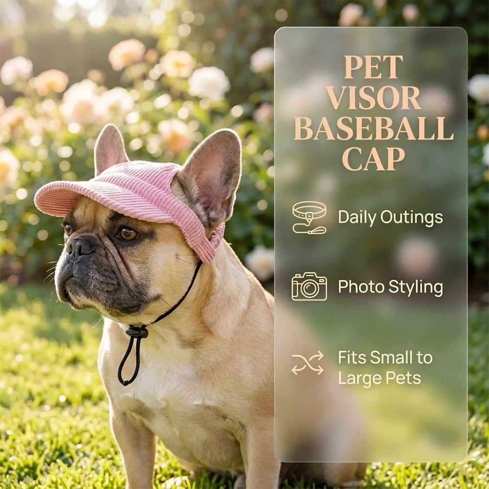 Summer Dog Sun Hat Adjustable Pet Baseball Cap for Dogs Cats Cute Breathable Puppy Hats Travel Birthday Headwear Accessories