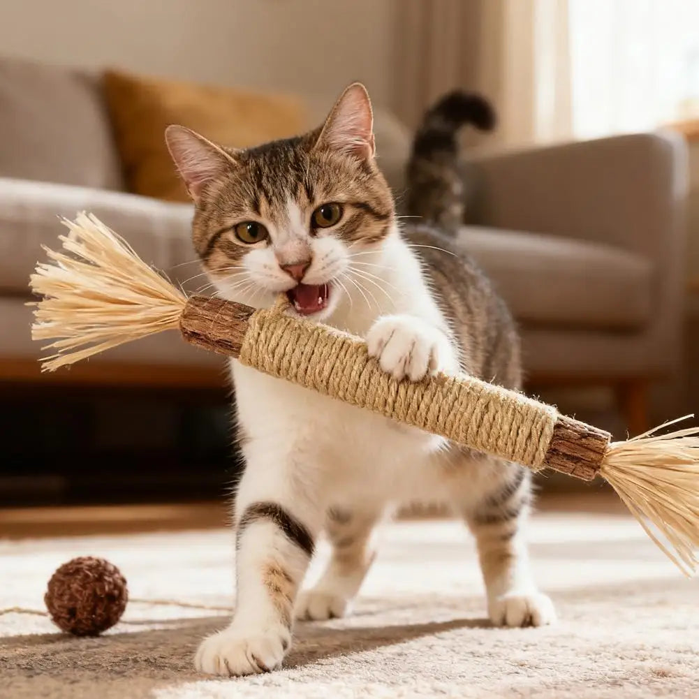 Catnip Teeth Grinding And Biting Stick Teasing Cat Stick Teasing Cat Toy Bell Teeth Grinding And Biting Stick