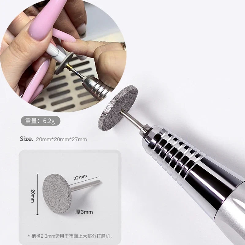 Metal Nail Polishing Removal Head Diamond Electric Nail Drill Bit Disc Grinding Burr T Mills Grinder Cuticle Cutter Art Tools
