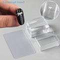 Transparent Rectangle Nail Art Stamper With Scraper Silicone Head Transfer Tool Fast Clear Jelly Stamping Manicure【AliS8】