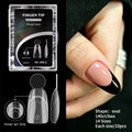 140PCS Full Cover Press On Nail Tips with Inner Arc Line Almond Square Coffin Oval Shape French Fake Nails for Nail Extension