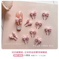 30Pcs Soft Acrylic Ribbon Bow Tie Nail Art Charms Accessories For Manicure Decor Sweet Girl Nails Decoration Supplies Material