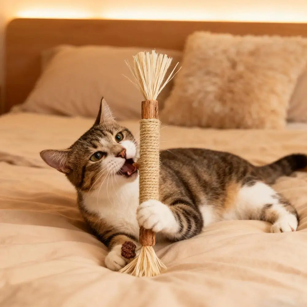 Catnip Teeth Grinding And Biting Stick Teasing Cat Stick Teasing Cat Toy Bell Teeth Grinding And Biting Stick