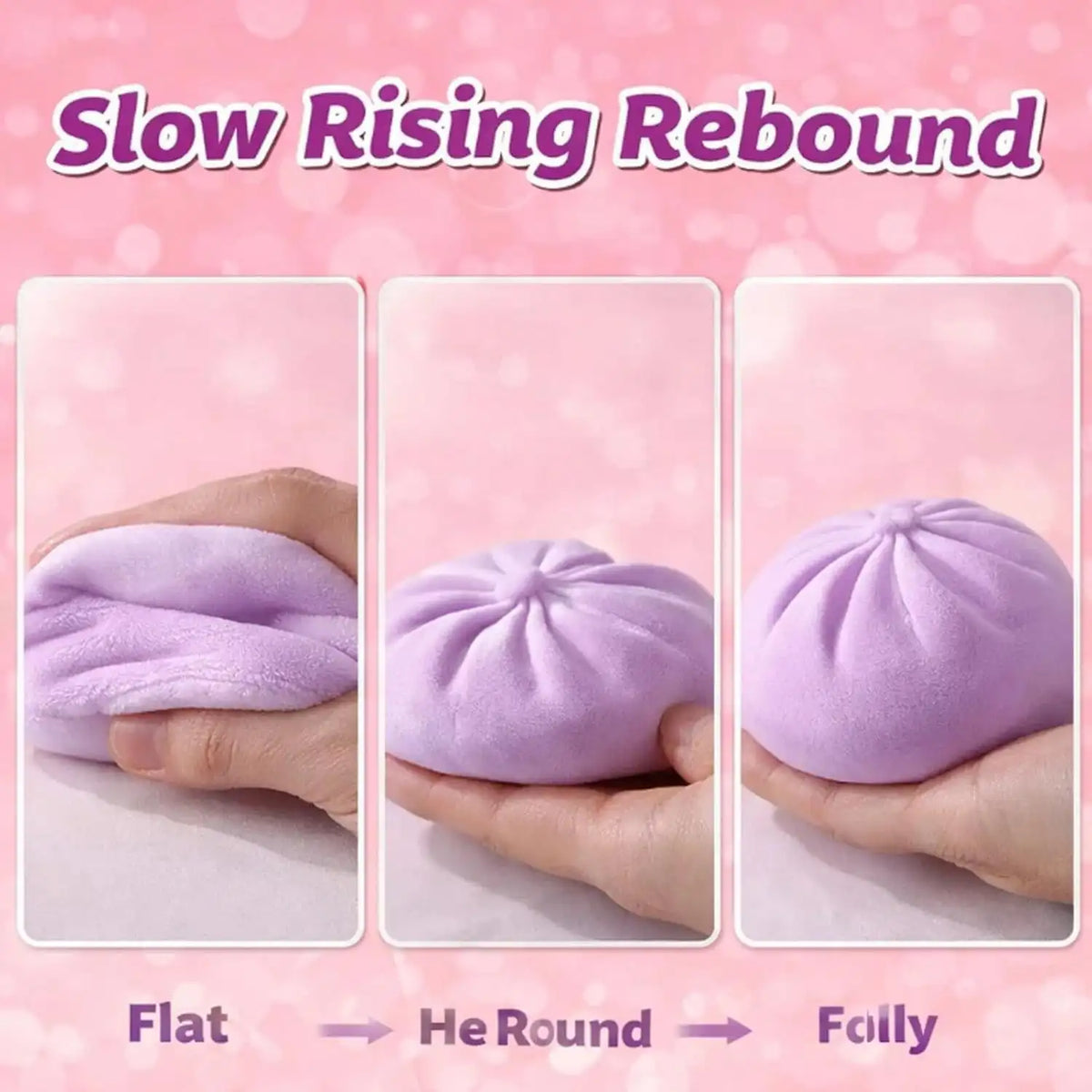 @@Soft Maltose Dumpling Squishy: Transparent Colorful Squeeze Toy, ASMR Stress Relief Ball, Sensory Fidget Toy for Kids Adults