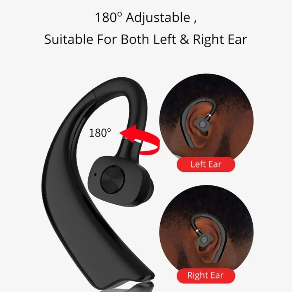 KEBIDUMEI Bluetooth Wireless Earphone 180° Rotation Ear Hook Headphone Noise Cancelling Earbud Long Standby Music Headset