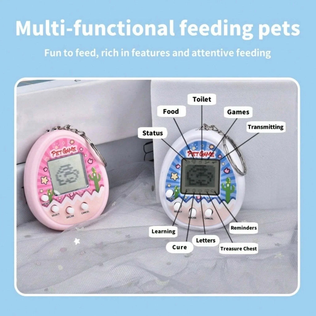 Electronic Pets Game Toys Keychain Virtual Cyber Digital Animals Toys Nostalgic Game Machine For Kids Child
