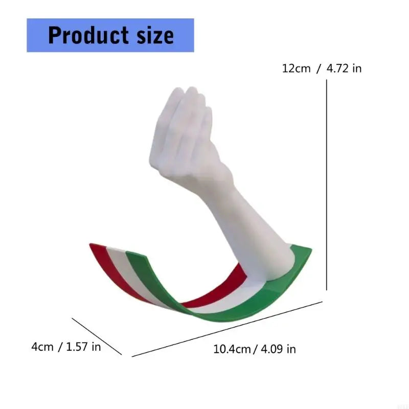 Funny Italian Hand Motion Sculpture Swinging Hand Ornament Decorative Desk Accent Perfect Gift for Travel Enthusiasts A0KF